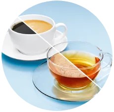 Tasse de thé et café