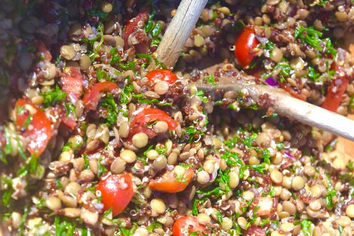 Salade quinoa et lentilles