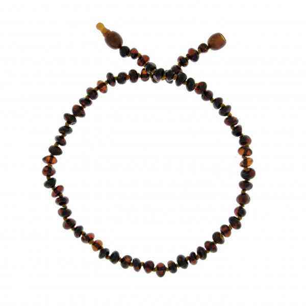 [BAL004] Necklace for children made of Baltic amber - cherry color
