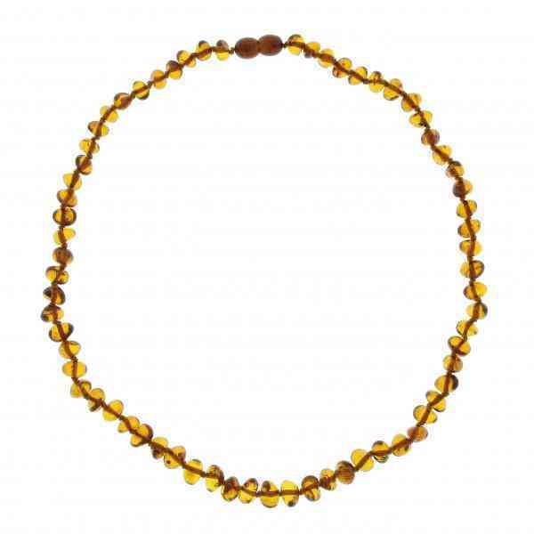 [BAL026] Adult's necklace Baltic amber - cognac color
