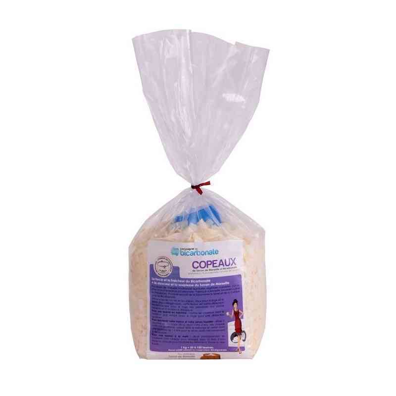 [COM033] Copeaux de savon de Marseille enrichis au Bicarbonate de soude - 1 kg. HE Lavandin