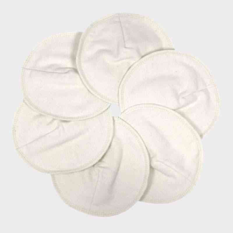[IMV026] Coussinets d'allaitement lavables - coton bio - pack de 6 - Blanc