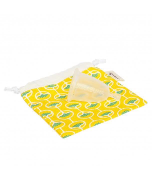 [LAM007] Menstruatiecup - Gele opberghoes (Maat 2)