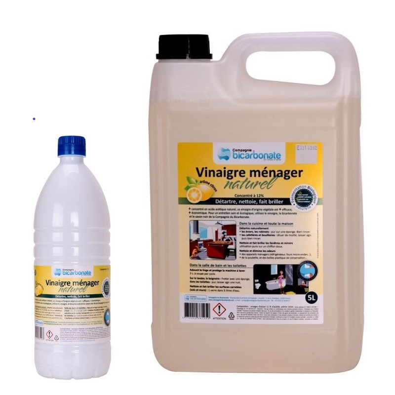 [COM038] Natural Home Vinegar concentrated at 12 ° - Lemon (1 L)