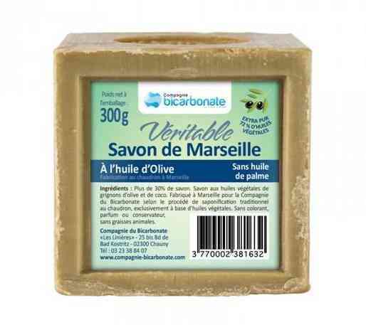 [COM028] Savon de Marseille SANS HUILE DE PALME - Cube (300 gr)