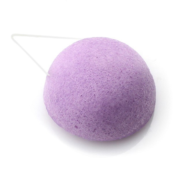 [DER005] Konjac sponge bio round (Ultra-sensitive skin / Violet)