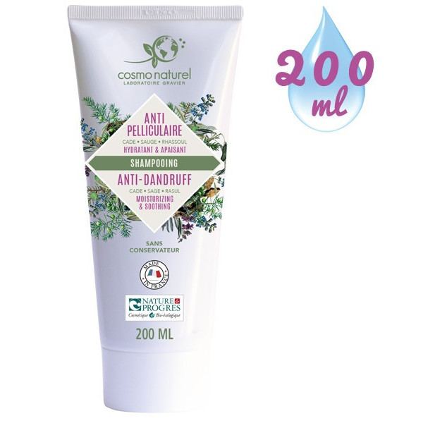 [COS052] Shampoing Antipelliculaire : Cade  / Sauge  / Rhassoul (200 ML)