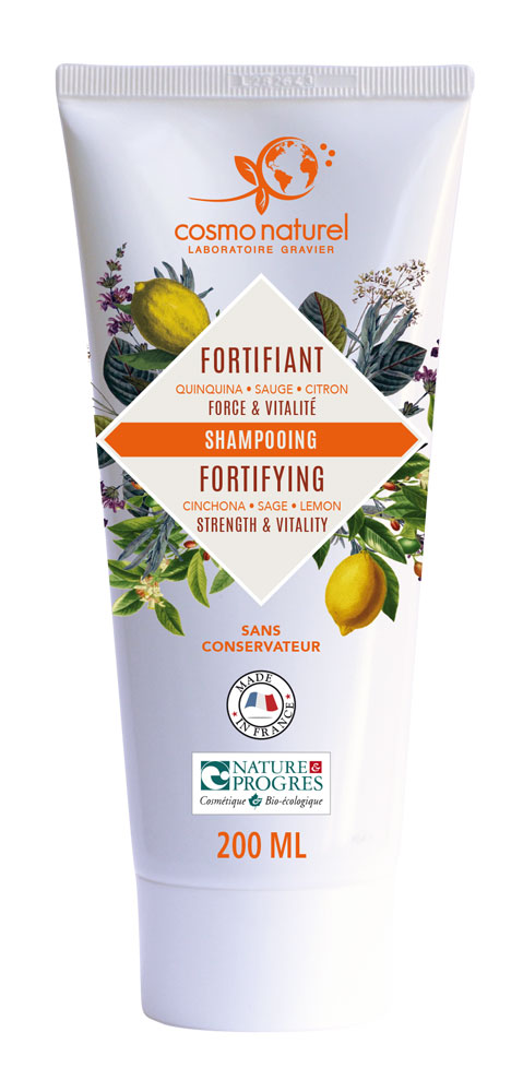 [COS062] Shampoing Fortifiant : Quinquina  / Sauge  / Citron  (200 ML)