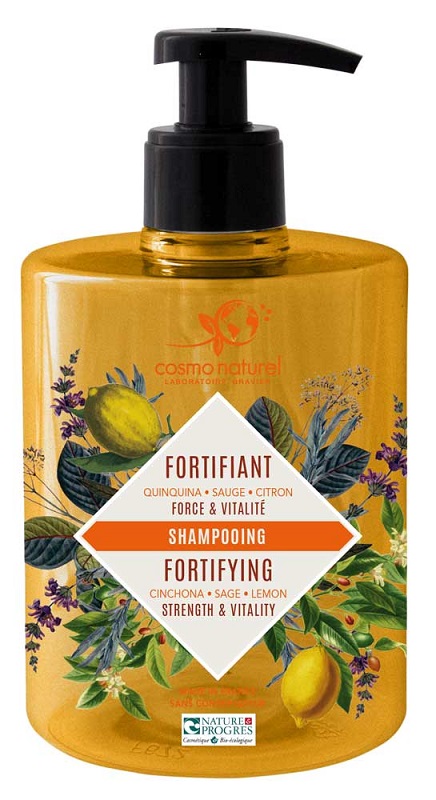 [COS063] Shampoing Fortifiant : Quinquina  / Sauge  / Citron  (500 ML)
