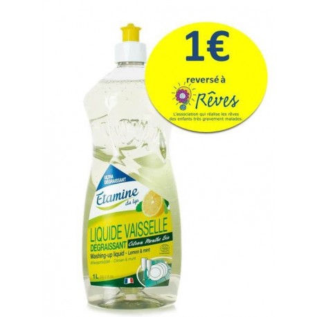 [ETA046] Liquide vaisselle citron-menthe - Recharge grand format (1 L)