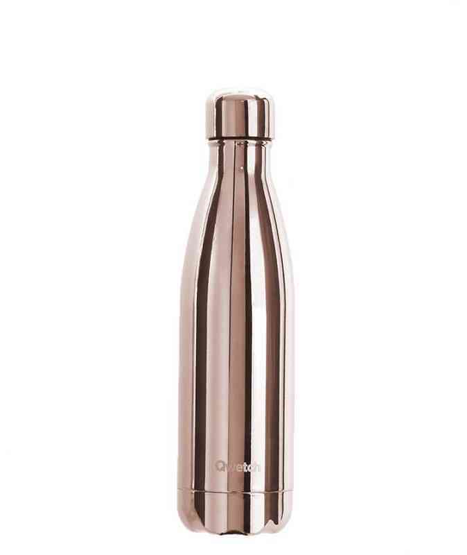 [QWE045] Bouteille isotherme inox Metallic Rose Gold