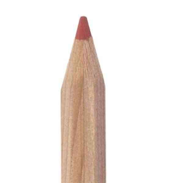 [ECB025] Crayon de couleur - ROUGE FONCE - 18cm - 100% bois naturel FSC