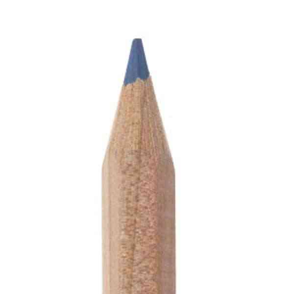 [ECB029] Crayon de couleur - BLEU FONCE - 18cm - 100% bois naturel FSC