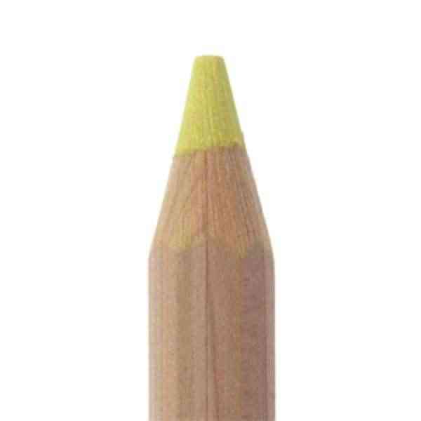 [ECB034] Crayon de couleur Maxi - JAUNE FLUO - 18cm - 100% bois naturel FSC