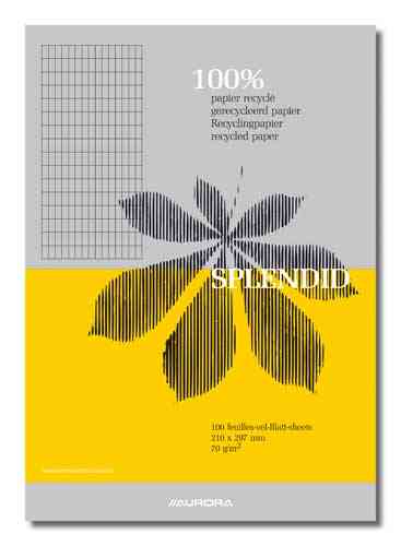 [AUR002] Pads side bound A4 - 4x8mm - 100% recycled paper - without margin
