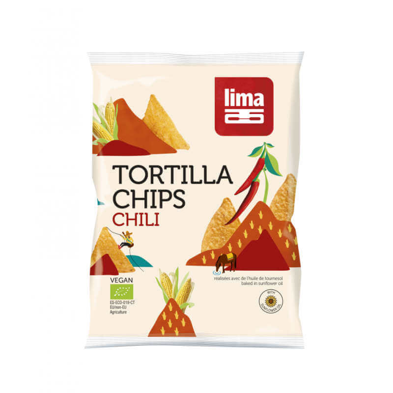 [LMA092] Chili tortilla chips 90g - Organic