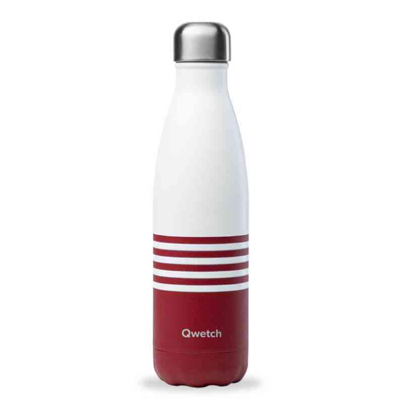 [QWE080] Bouteille isotherme inox MARINIERE Rouge