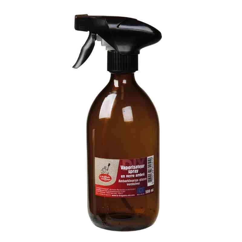 [DOC037] Flacon vaporisateur en verre ambré 500 ml