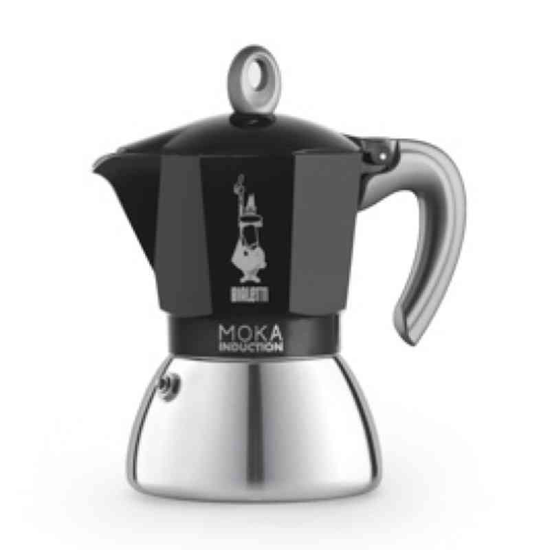 [BIA013] Induction mocha coffee maker, black (2 cups)