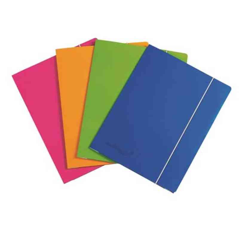 [AUR017] Cardboard flap folder with elastic band (Yellow)