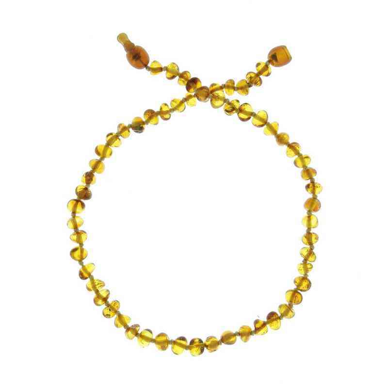 [BAL002] Necklace for children made of Baltic amber - honey color