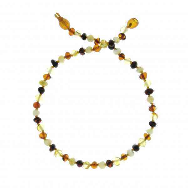 [BAL006] Necklace for children made of Baltic amber - mixed color