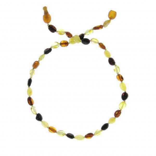 [BAL008] Necklace for children made of Baltic amber - mixed color