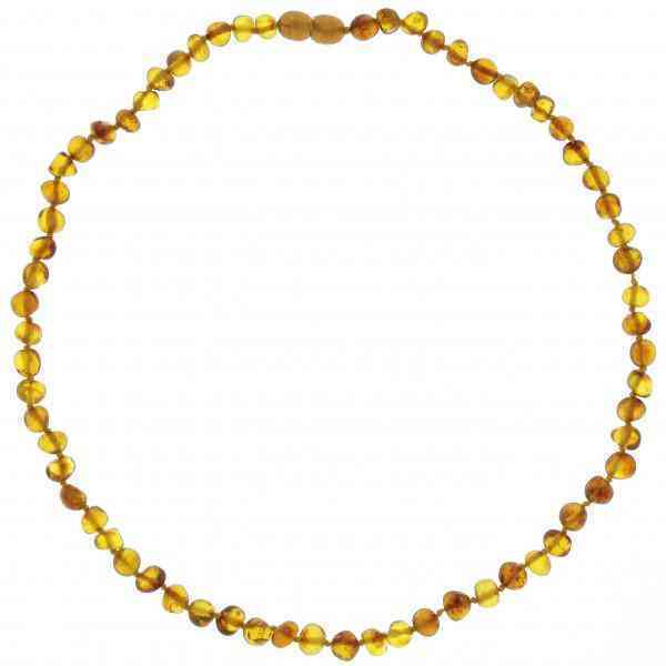 [BAL022] Adult's necklace Baltic amber - honey color