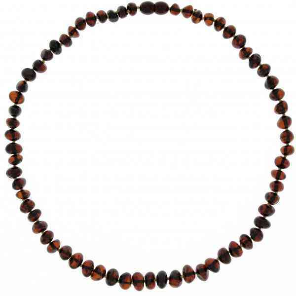 [BAL023] Adult's necklace Baltic amber - cherry color
