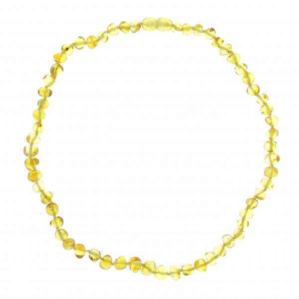 [BAL025] Adult's necklace Baltic amber - citrus color