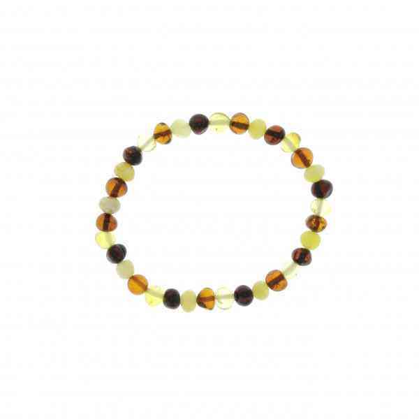 [BAL028] Adult's bracelet Baltic amber - mixed color