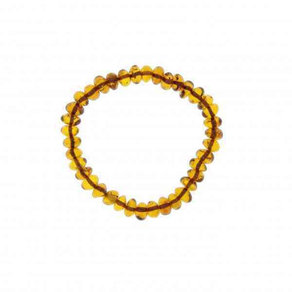 [BAL032] Adult's bracelet Baltic amber - cognac color
