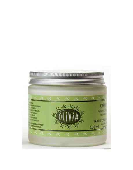 [MAF006] Crème Hydratante Bio 100 ml à l'huile d'olive &amp; beurre de karité OLIVIA, pot en verre