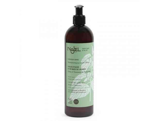 [NAJ018] Shampoing savon d'Alep 2 en 1 Cheveux gras 500 ml