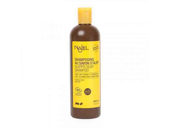 [NAJ019] Shampoing savon d'Alep 2 en 1 Cheveux sec  500 ml