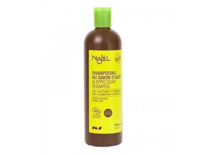[NAJ020] Shampoing savon d'Alep 2 en 1 Cheveux normaux 500 ml