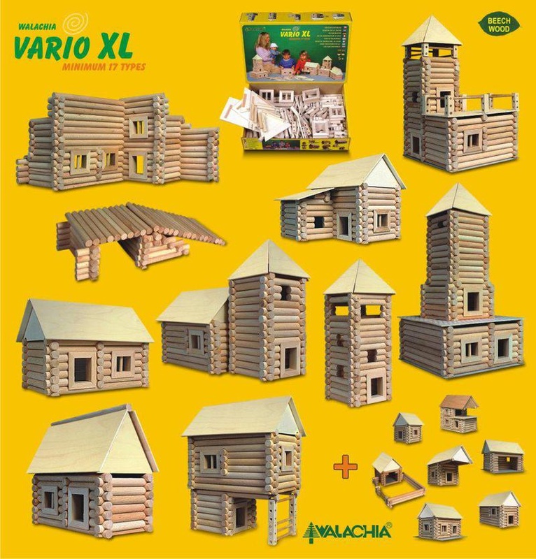 [WAL021] Construction game / VARIO Logs 184 pieces