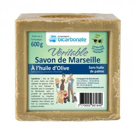 Savon de Marseille SANS HUILE DE PALME - Cube