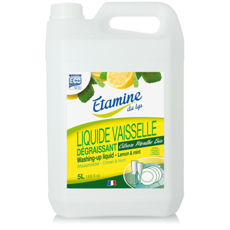 Liquide vaisselle citron-menthe - Recharge grand format