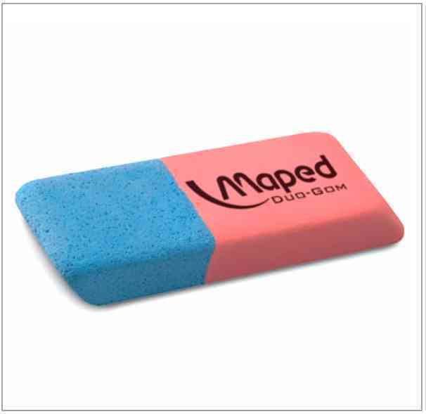 [MAP006] Natural rubber duo eraser for pencils and ink