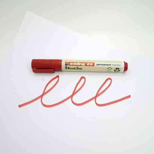 [EDD002] EcoLine Permanent marker - chisel nib - refillable - 22 - red