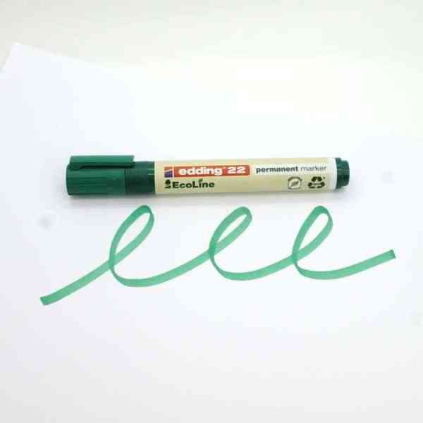 [EDD004] EcoLine Permanent marker - chisel nib - refillable - 22 - green