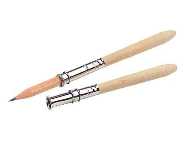 [MEM011] Prolongateur / allonge crayon en bois de hêtre et métal