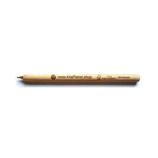 [ECB200] Stylo à bille - BLEU - 14 cm - 100% bois de hêtre  FSC - rechargeable KISSPLANET
Une chouette alternative aux bics et stylos en plastique!