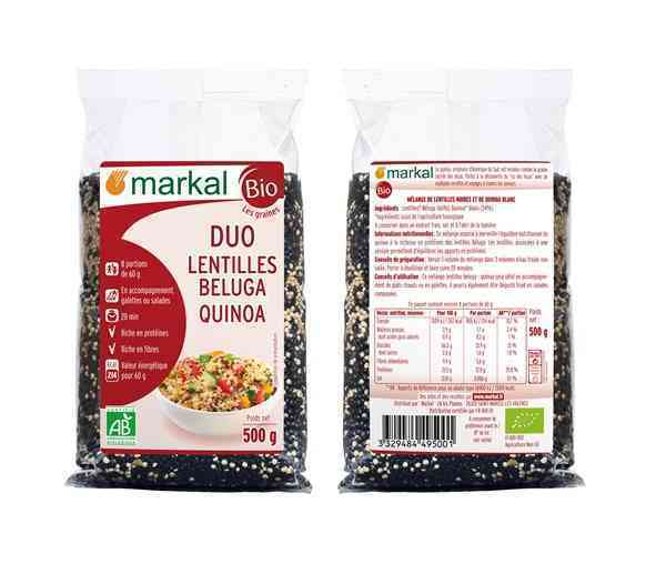 [MKL132] Lentille béluga - quinoa blanche 500g