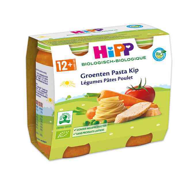 [HPP016] Légumes pâtes poulet 12M bio 2x250g