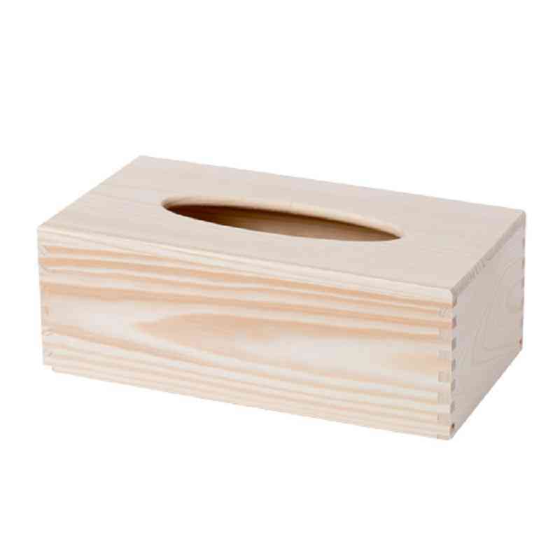 [DMA070] Boîte de mouchoir en pin rectangulaire