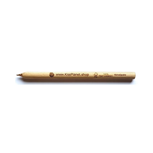 [ECB200SAM] Ballpoint pen - BLUE - 14 cm - 100% FSC - refillable KISSPLANET
