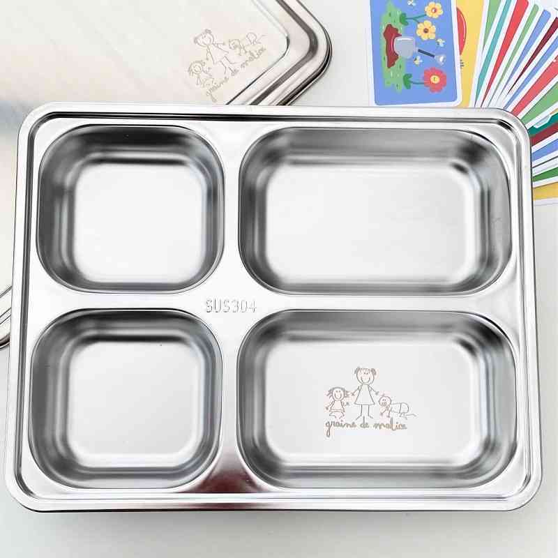 [GDM001] Canteen tray with lid - 4 compartments