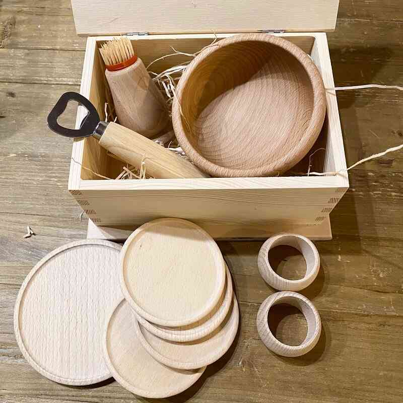 [GIF150] Coffret Wood: set d'objets en bois indispensables
